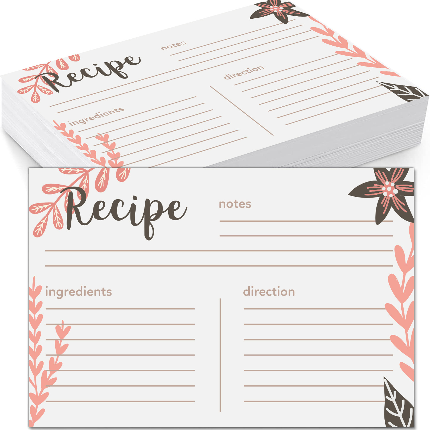 Рецепт карточки Amazon Tiktok, карточка для записи ингредиентов, 157 г, карточка Shopee