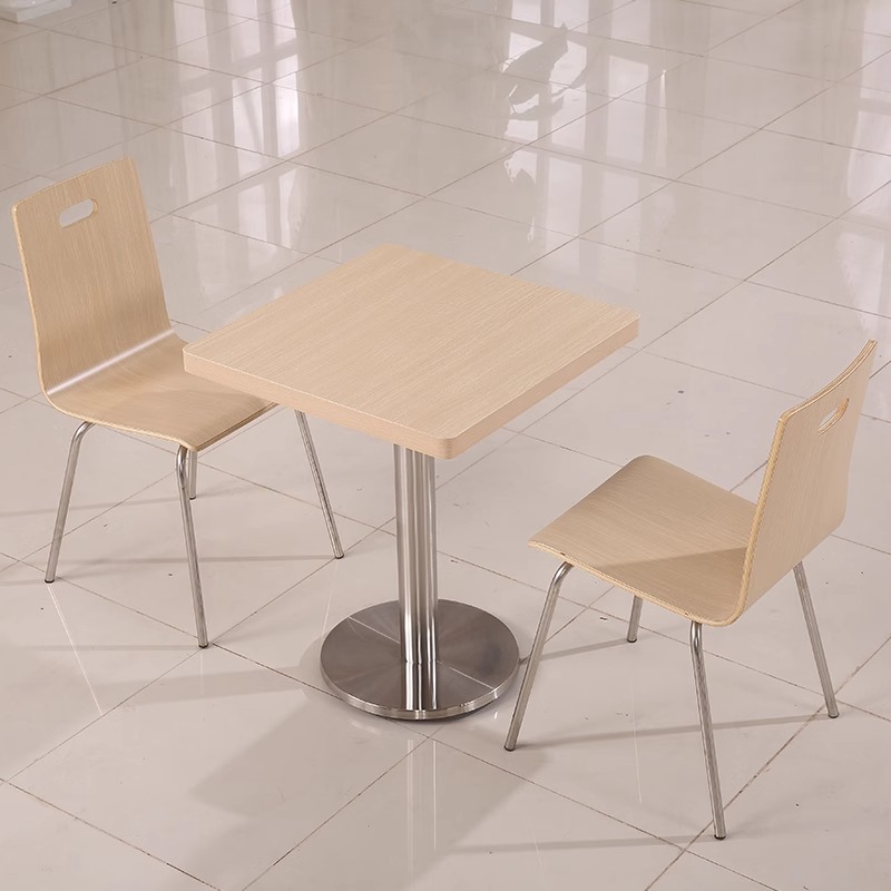 KFC hamburger shop milk tea noodle shop restaurant table and chair snack bar fast food table and chair combination 4-seat economy