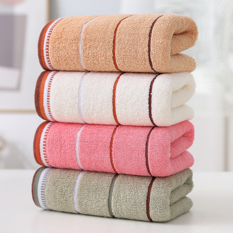 Pure Cotton Towel Manufacturer Wholesale Gift Face Towels with Embroidered Logo, Thickened Absorbent Towels for Home Use