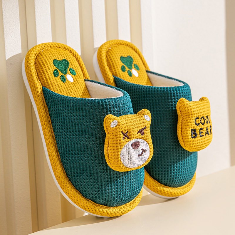 Children's Cotton Slippers Girls Cute Indoor Non-slip Girls Princess Autumn and Winter Boys Rabbit Home Baby Slippers