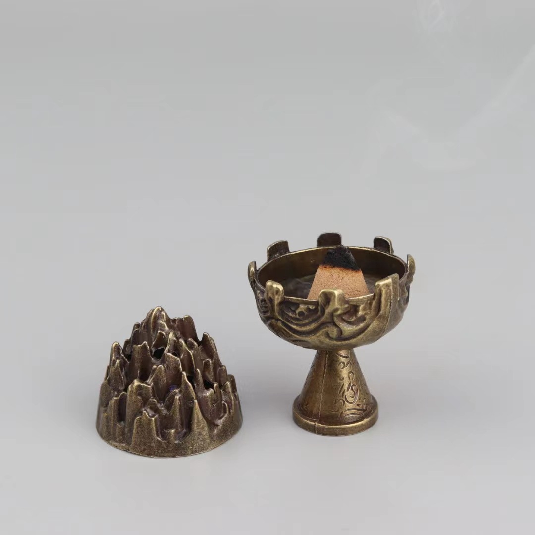 Mini Antique Boshan Burners Bronze Incense Burners Wrong Gold Copper Boshan Burners Household Ailwood Sandalwood Powder Multi-use Incense Burners