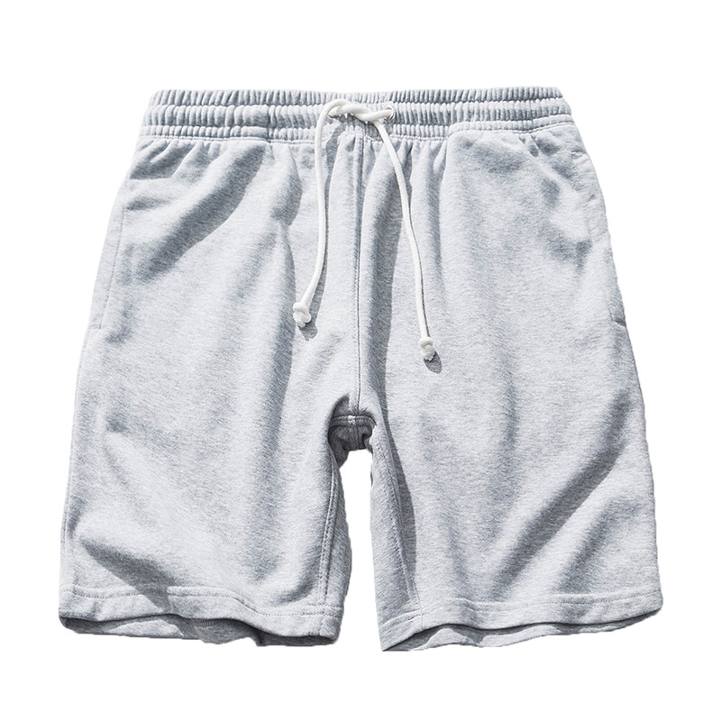 Sports solid color shorts men's fat brother plus size fashion brand loose straight five-point sweatpants summer thin casual pants