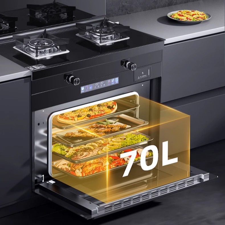 Intelligent Integrated Stove, All-In-One Household Multi-Functional Kitchen Steaming, Baking and Disinfection Cabinet, All-In-One Gas and Electric Stove