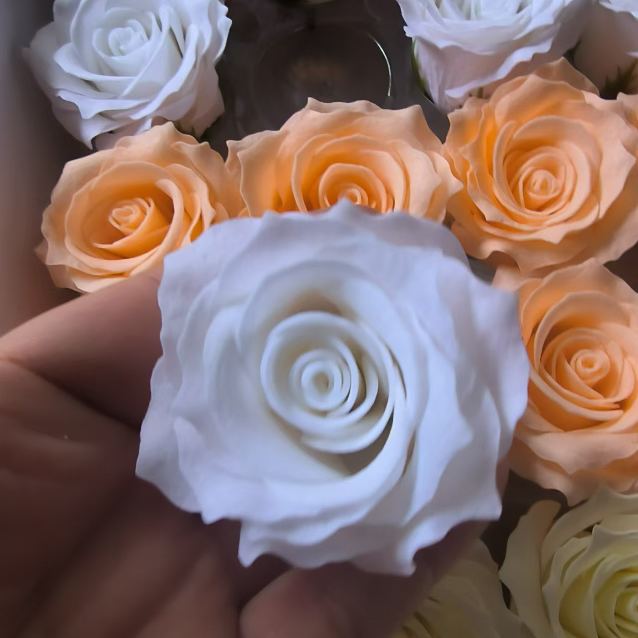 2025 New Manta Roll Core Roselle Soap Flower Wave Curled Soap Flower Everlasting Bouquet Gift Box Everlasting Flower