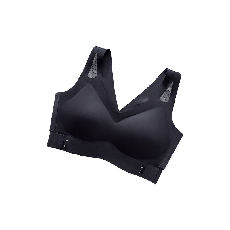 Non-marking Underwear Women's Upper-support Cross Front Buckle Non-steel Ring Beautiful Back Anti-sagging Small Chest Push-up Bra Thin plus size