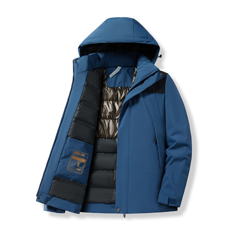 Winter thickened thermal jacket graphene sports casual hooded cotton-padded coat thickened windproof jacket cotton-padded jacket group purchase