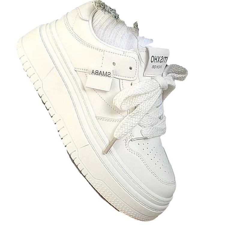 Foreign trade wholesale thick-soled white shoes for women 2023 autumn new fashion ins student casual shoes Sports Board Shoes
