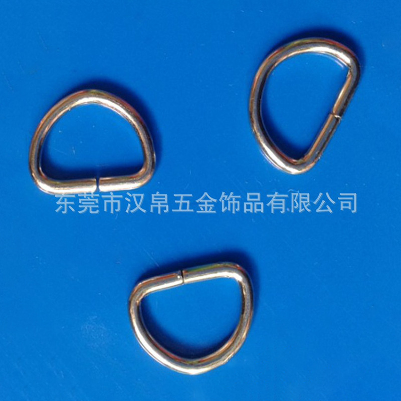 Factory Direct Supply of Stainless Steel D-Shaped Buckle, Semi-Circular Figure-Eight Buckle, Lobster Clasp, Metal Key Ring, Doll Hardware Accessories