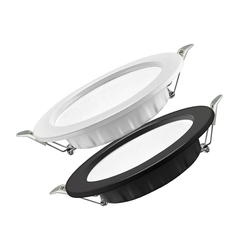 Ultra-thin Anti-glare Downlight 75 Hole Light Household Living Room Hole Light Square Three-color LED Downlight Recessed