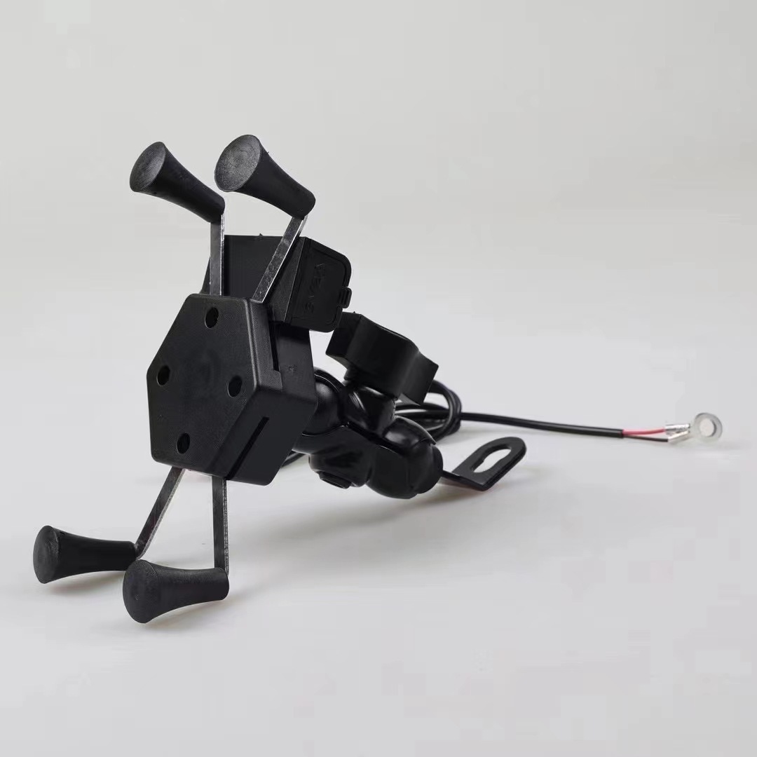 Explosive outdoor riding X USB mobile phone charging navigation fixed bracket stable motorcycle mobile phone bracket wholesale