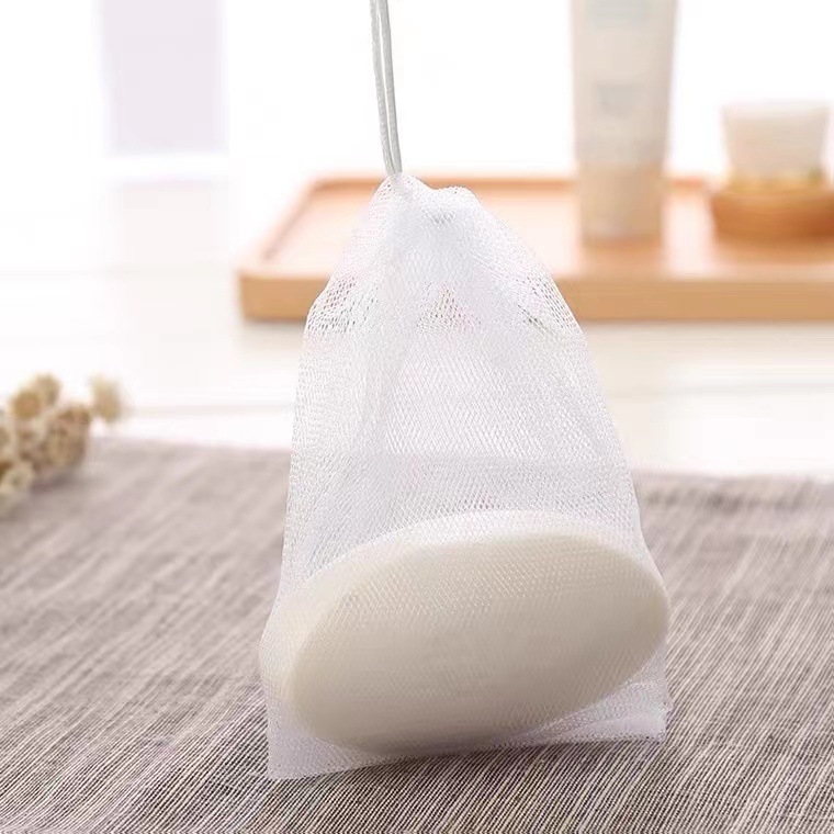 Bubble net double white rope bubble net handmade soap bag soap bag facial cleanser special cleansing net factory wholesale