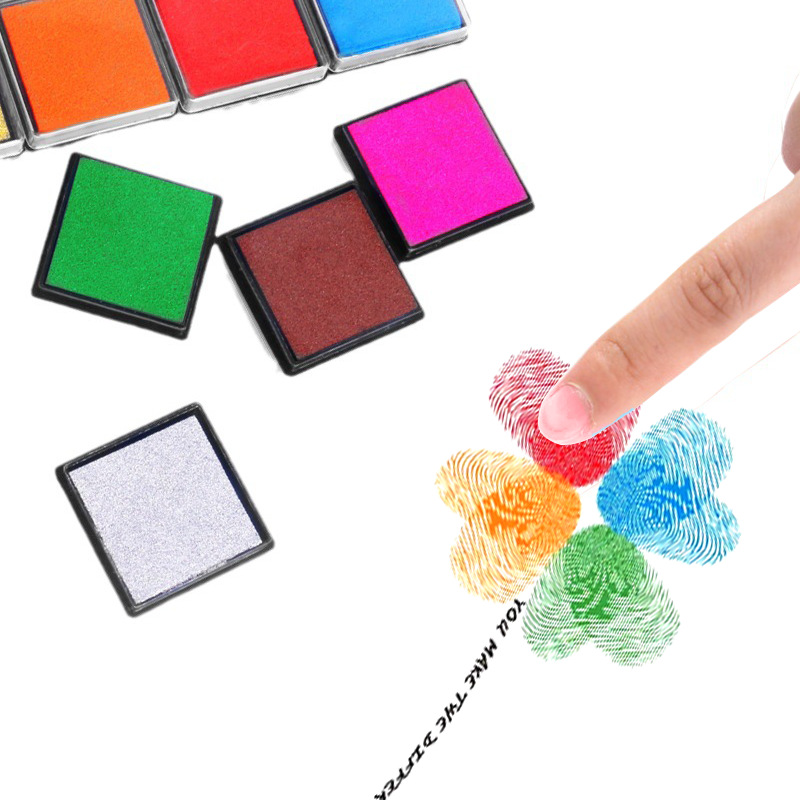 Children's 15 color puzzle finger painting color inkpad DIY finger painting inkpad printing table 4*4 color finger inkpad