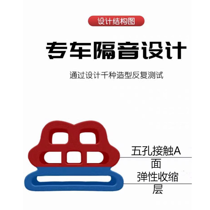 Car three-layer six-hole sound insulation waterproof strip car sealing strip sound insulation strip three-layer thickened car door Universal