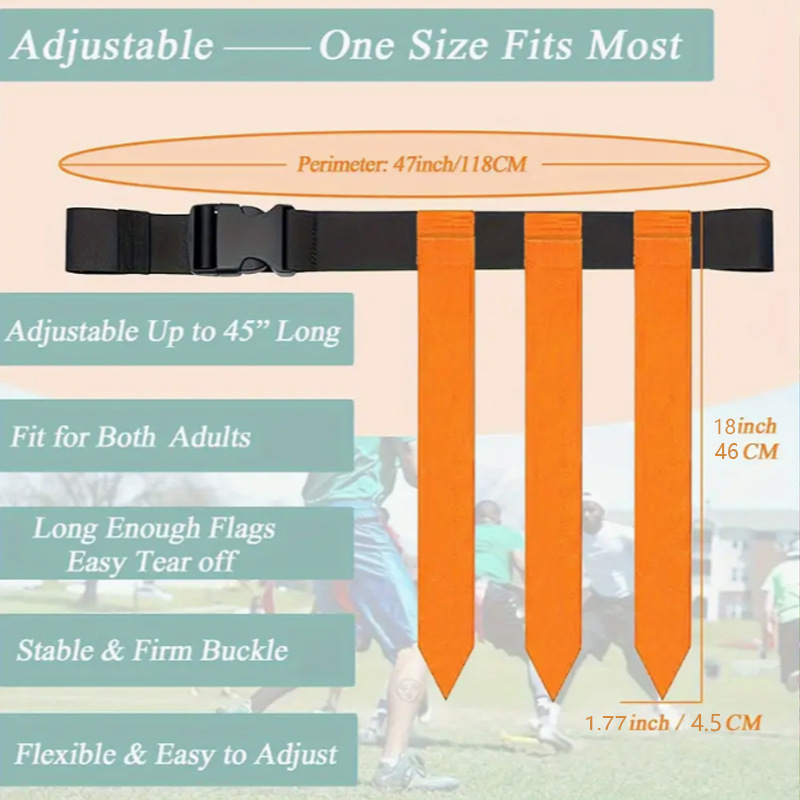 Rugby Belt Colorful Flag Belt Sports Competition Belt Children's Training Chasing Flag Running Training Belt