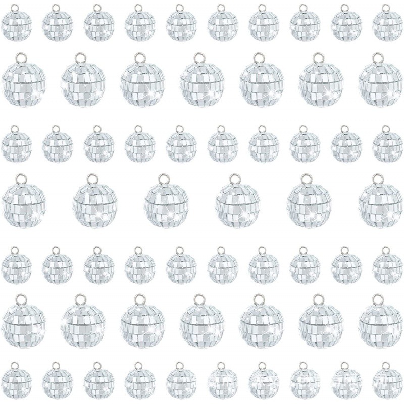 Cross-border new hook glass mirror ball disco ball bar kvt cake decoration reflective laser mirror ball