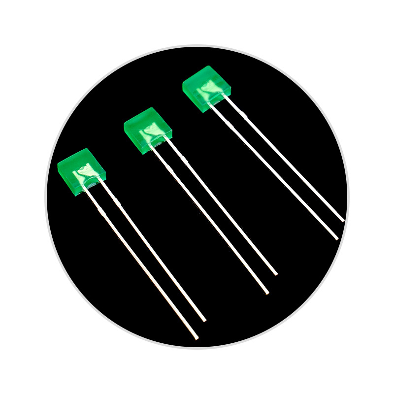 255 light-emitting diode green hair emerald green hair Green led plug-in highlight 2*5*5 square lamp beads green light