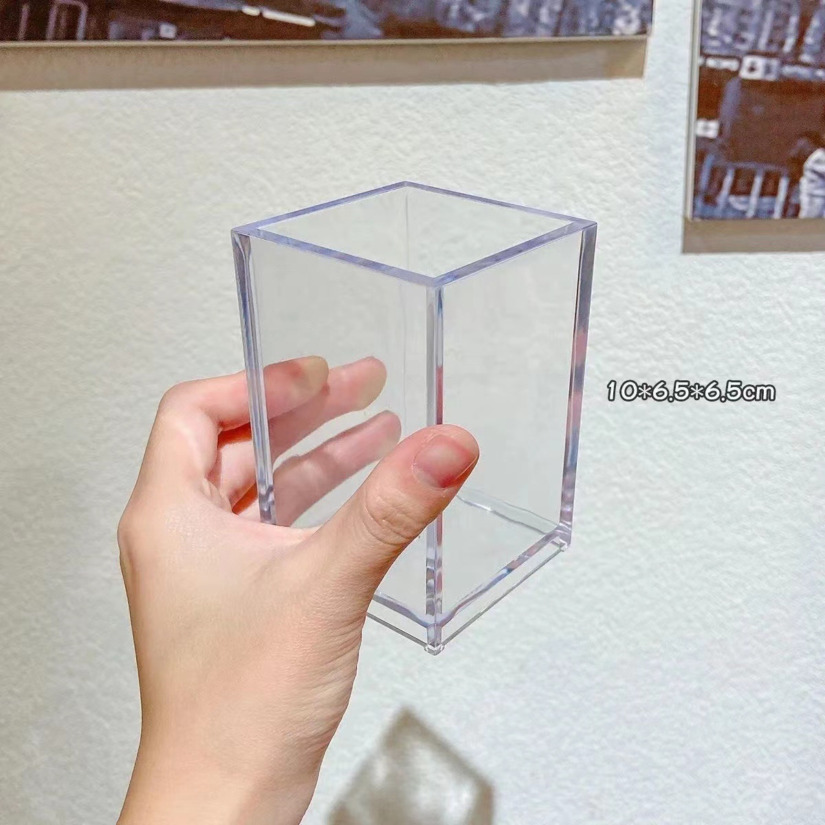 Transparent Pen Holder Storage Box Simple Ins Acrylic Pen Holder High-Value Storage Stationery Box Creative Pen Holder