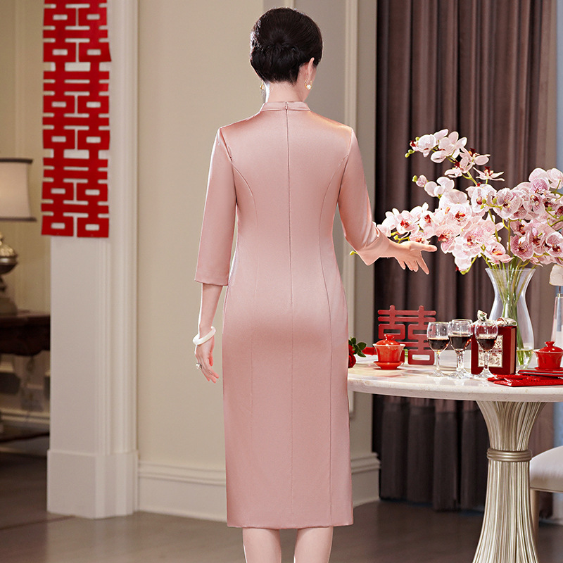 Noble mother wedding dress young happy mother-in-law wedding banquet dress 2024 New usual wearable clothes dress