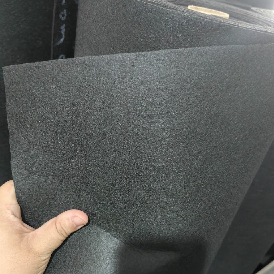 1.5мм экстра жесткая черная войлочная ткань, нетканая, горячепрессованная, ПЭТ, прямая продажа из Дунгуаня