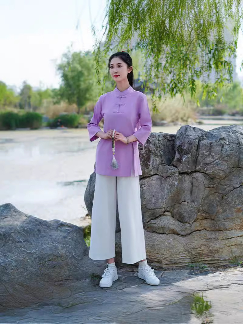 Retro suit Chinese style beauty salon overalls health care hall Chinese Tang suit tea women's two-piece set a generation of hair