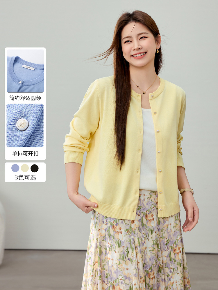 Универсальный свитер с круглым вырезом для полных женщин 2025 весна новый