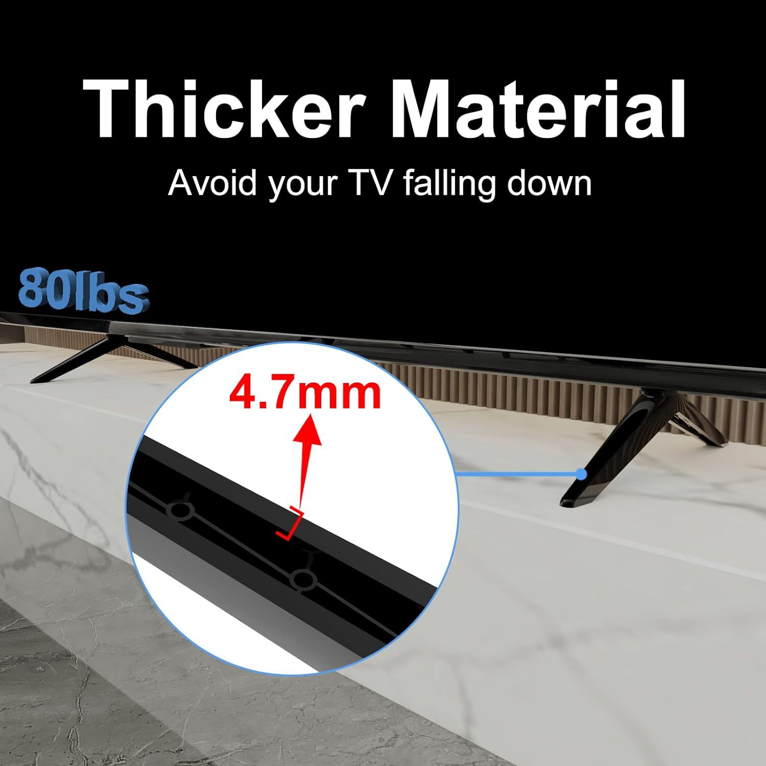 The TV stand leg of the smart TV is suitable for 40-inch 42-inch 43-inch 50-inch 55-inch TV