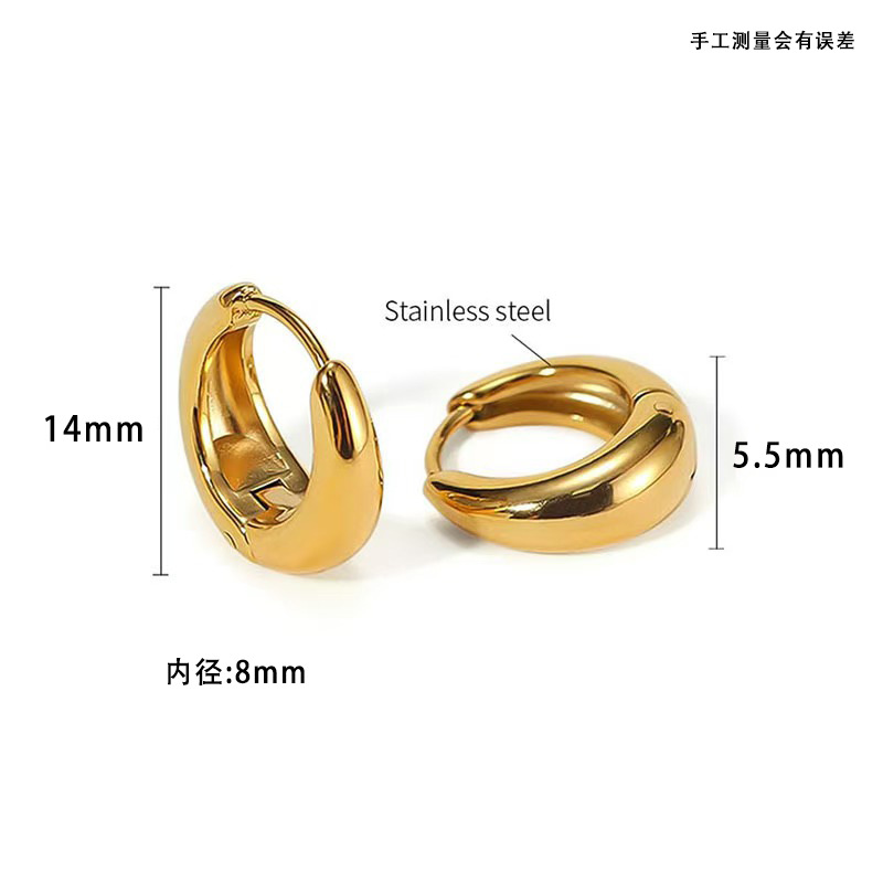 Stainless Steel Earrings French Tassel Light Luxury Ear Clips Electroplated Versatile High-End Water Drop European and American Retro Simple Earrings