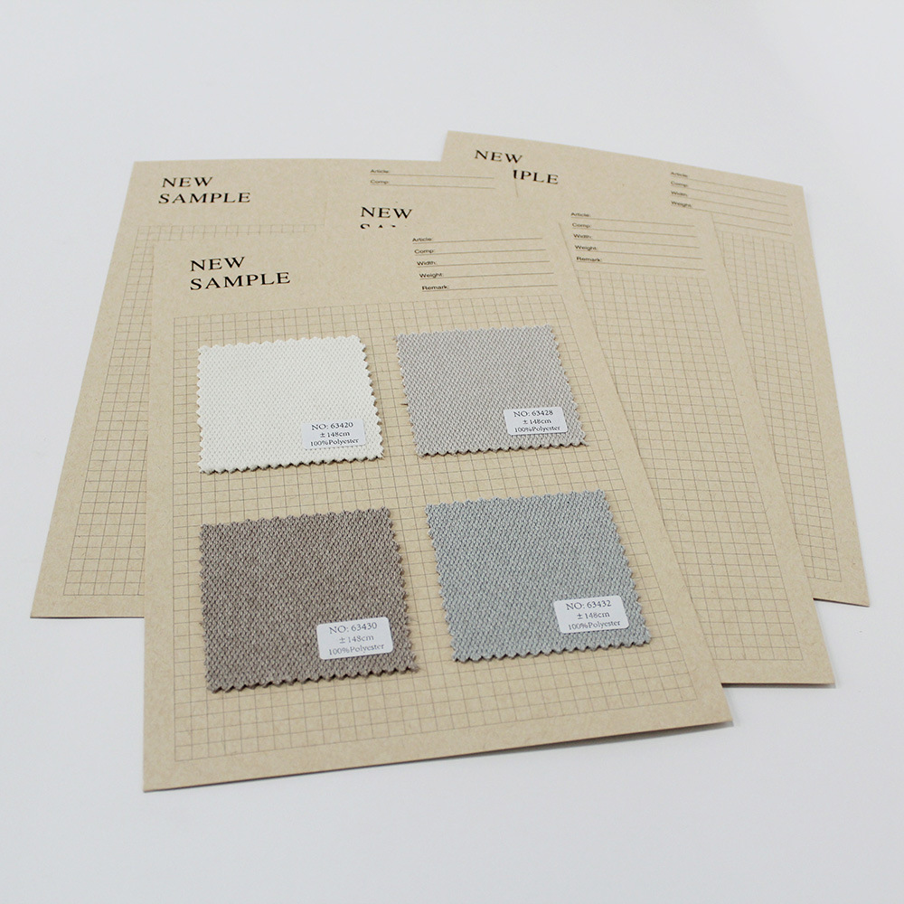 Fabric Color Cardboard Small A4 Cardboard Fabric Sample Stickers Checkered Color Cardboard Curtain Textile Fabric Sample Card Customization