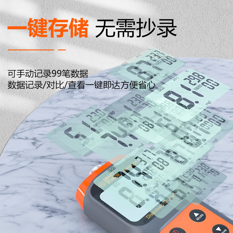 Portable Dissolved Oxygen Meter Dissolved Oxygen Meter Aquaculture Fish Pond Oxygen Content Detector Ar8406