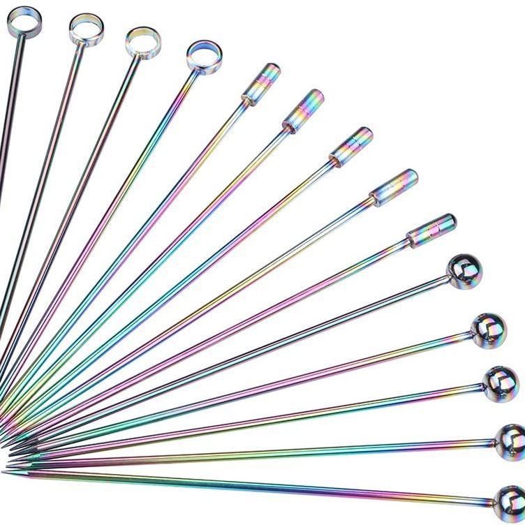 304 stainless steel metal fruit needle creative fruit sign cocktail sign stainless steel fruit food grade stainless steel