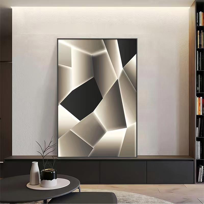 Современная минималистская декоративная живопись для входа, легкая роскошная висячая картина, высококачественная геометрия 80120