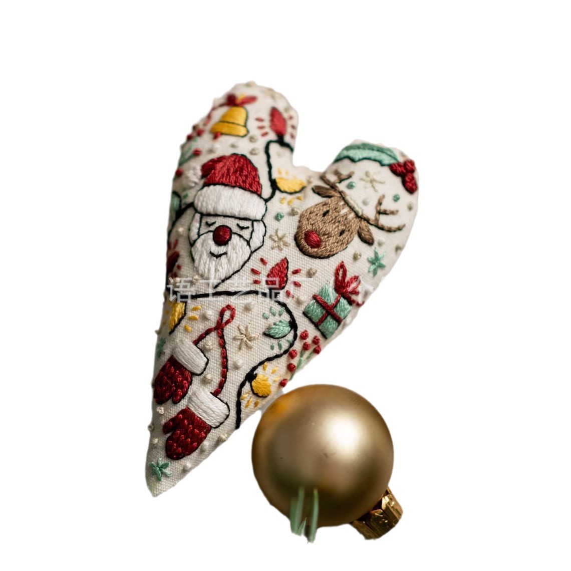 Cross Border DIY Heart Shaped Hand Embroidered Christ Heart Embroidery Christmas Kit