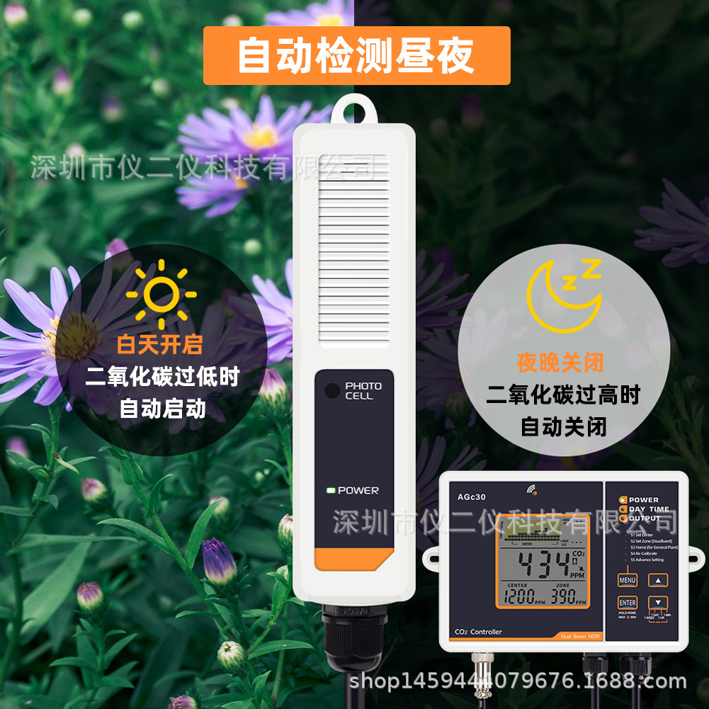 Cross-Border Carbon Dioxide Control Detector Dual-Channel Ndir Detector Sensor Agricultural Planting Farm