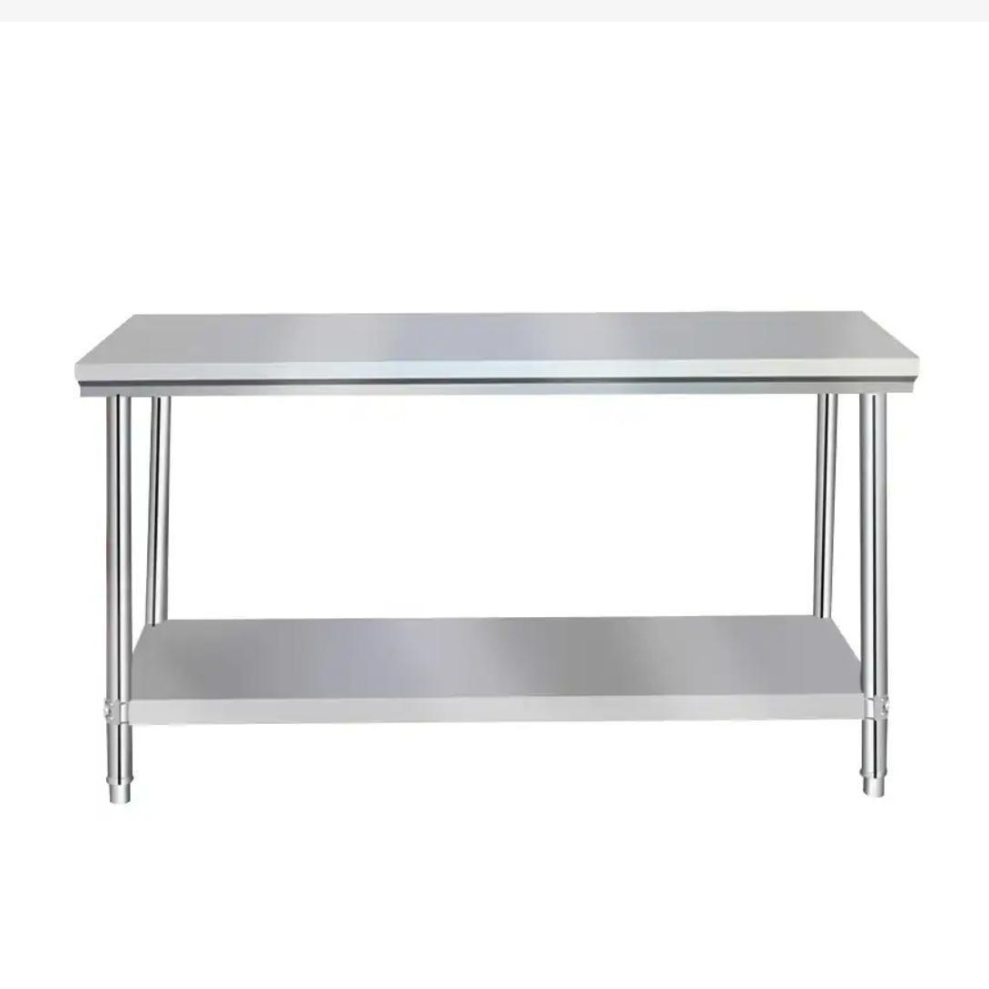 304 stainless steel workbench restaurant thickened packing table hotel kitchen console chopping board chopping table playing table