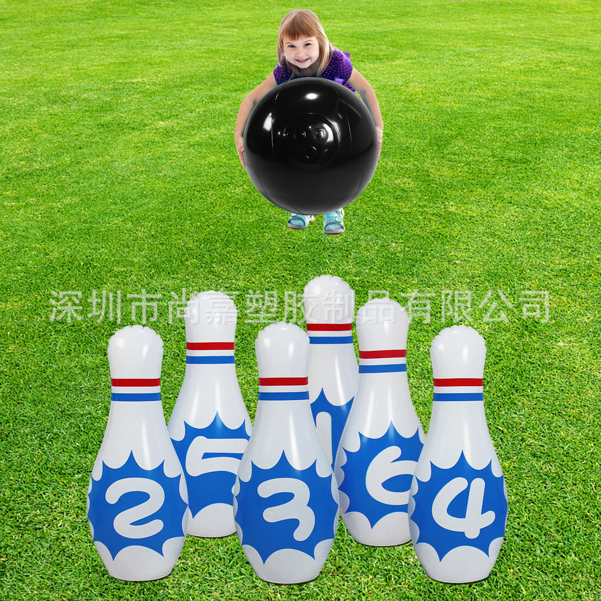 Надувной боулинг из ПВХ, 6 предметов, креативная цифровая игрушка для боулинга, для детей, родительско-дитячая игра, большой мяч