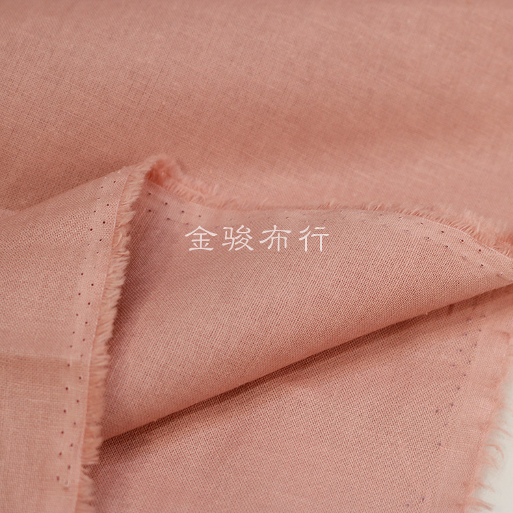21 Thin Woven Ramie Cotton Plain Fabric Summer Hanfu Vintage Shirt Thin Hemp Yarn Fabric