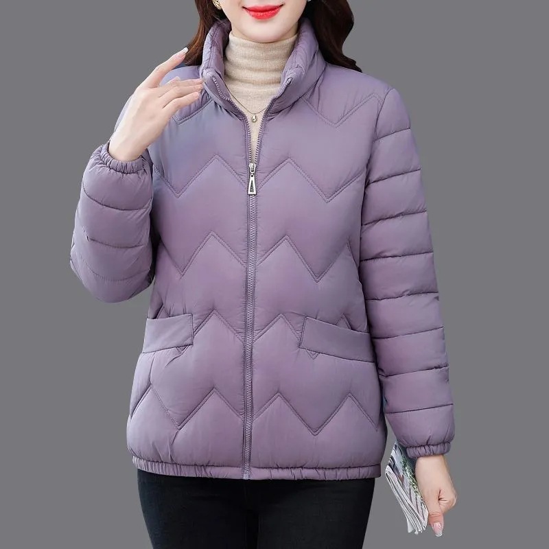 Winter mother's down jacket 2023 new short Stand Collar Coat Women's Korean-style thick loose down jacket Women's