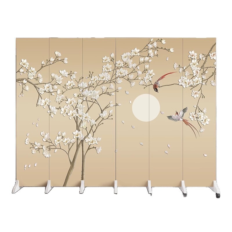 Qianli Jiangshan Picture Partition Screen Office Foldable Tea Room Hotel Chinese Landscape Painting Screen Partition Living Room