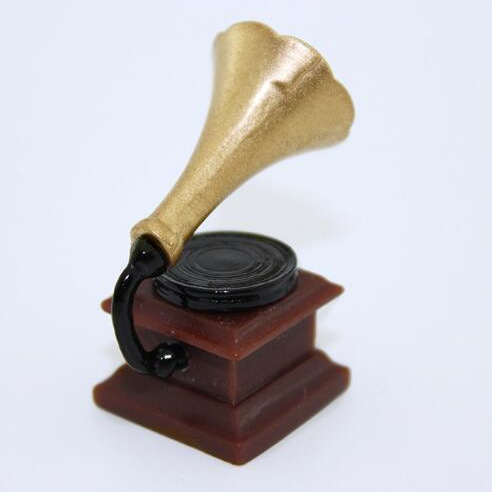 Miniature Food Play Scene Model Mini Phonograph