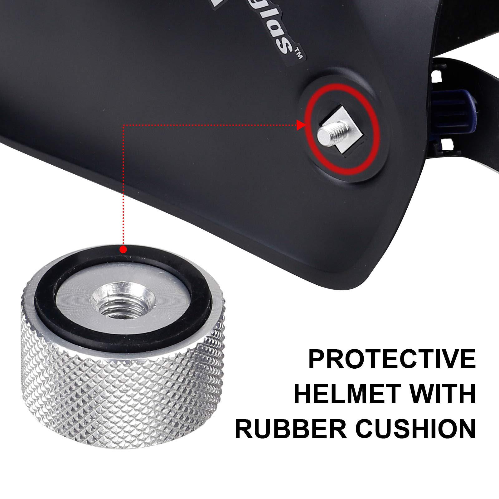 Welding head cover helmet fasteners aluminum parts screw head cover with non-slip silicone gasket anodized (