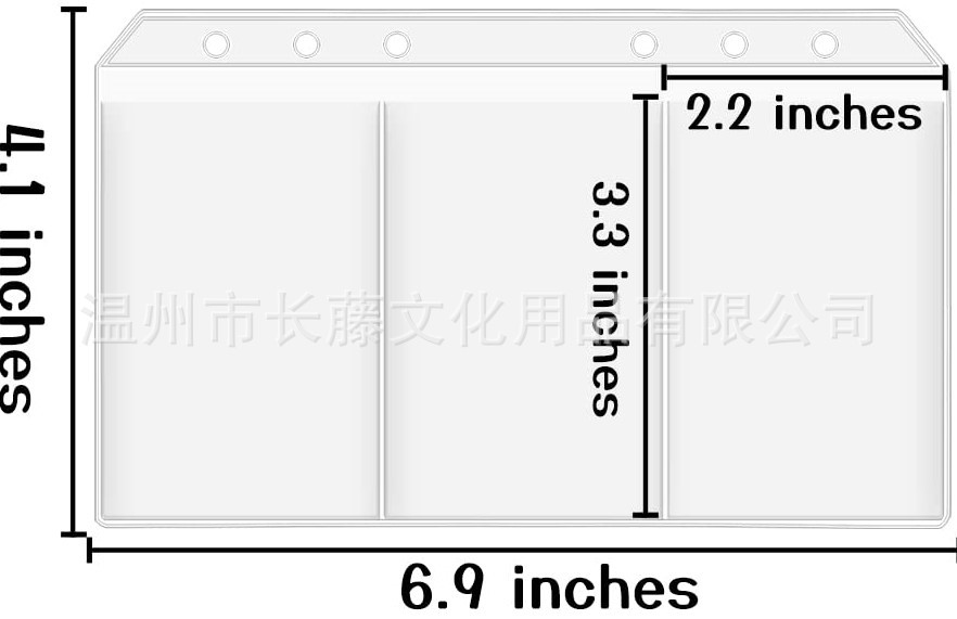 A6A5 frosted PVC color zipper bag single-port double-Port bill bag note storage bag loose-leaf replacement
