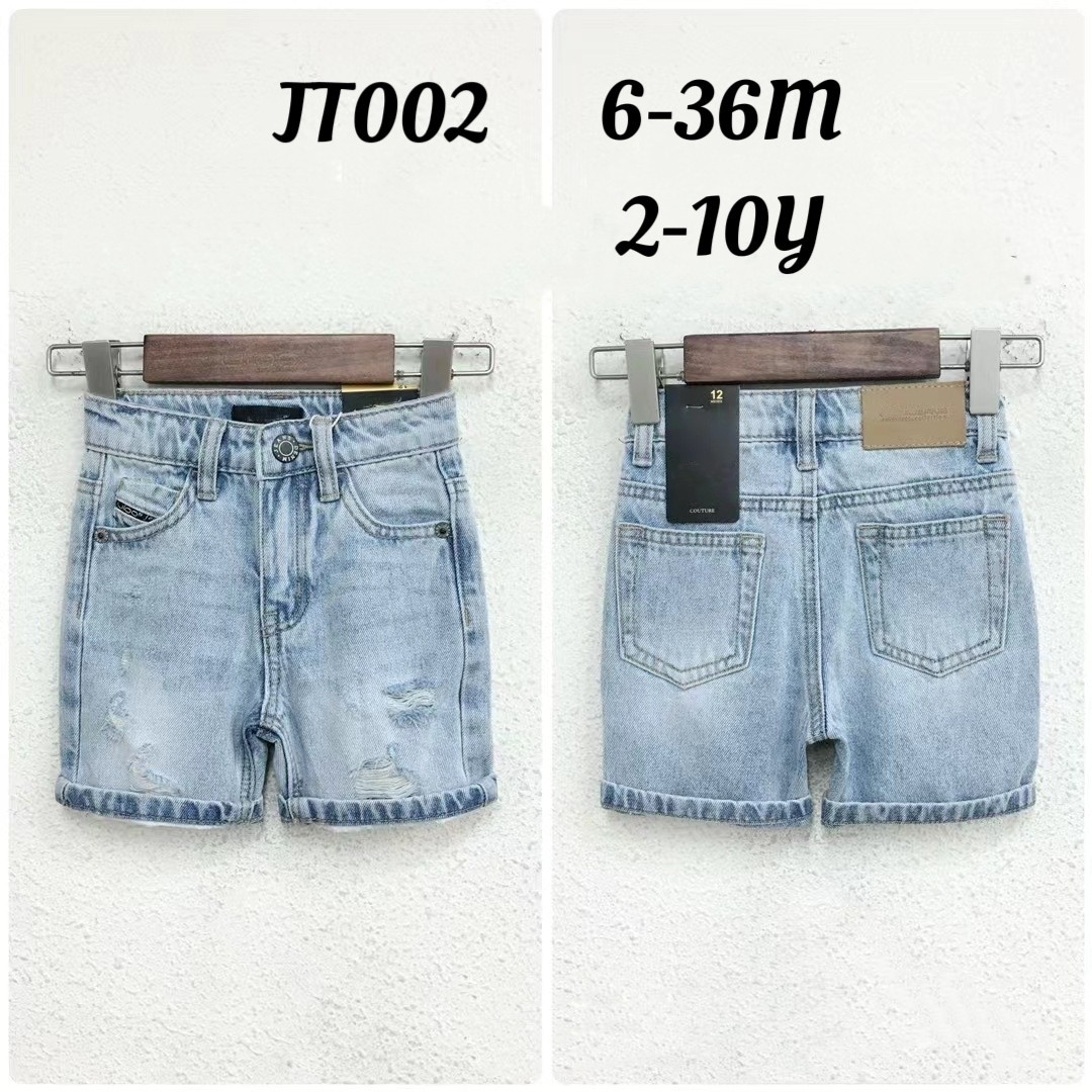 Summer Boys European and American Style Kidsren's Fashion Trendy Korean Style High Street Ripped Jeans Casual Loose Big Kidsren's Shorts