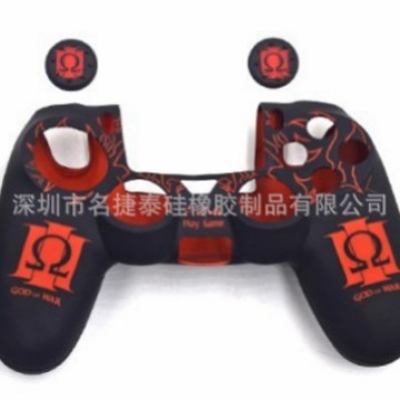 PS4 Handle Silicone Cover PS4 Handle Cover Silicone Protective Cover Laser-engraved Printed Handle Cover Non-slip Anti-Sweat