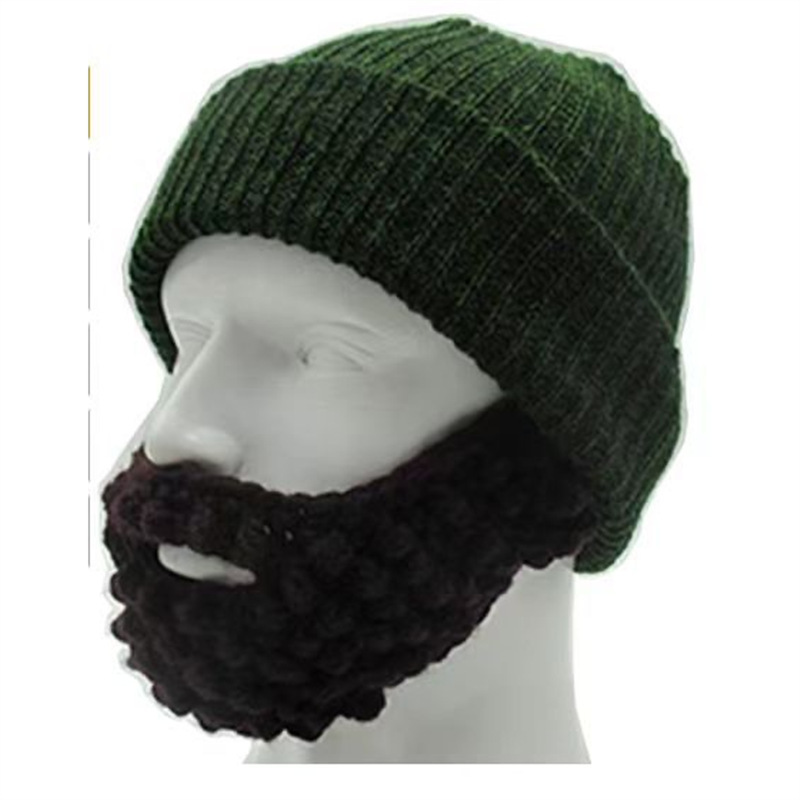Креативная шутка, фальшивая борода, шапка с вязаной бородой, забавная шершавая шапка для защиты ушей