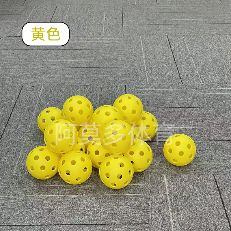 Factory direct in stock ball 40 hole 26 hole ball hole ball pickleballs74mm injection ball