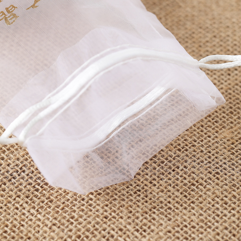 Drawstring Gauze Bag Mesh Bag Transparent Packaging Bag Ready-Made Nano Mineral Crystal Pearl Storage Round Bottom Environmentally Friendly Bag Sachet