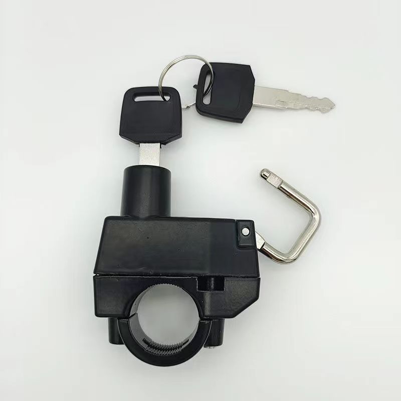 Motorcycle helmet lock motorcycle helmet anti-theft lock bicycle helmet fixed Lock Universal metal helmet lock