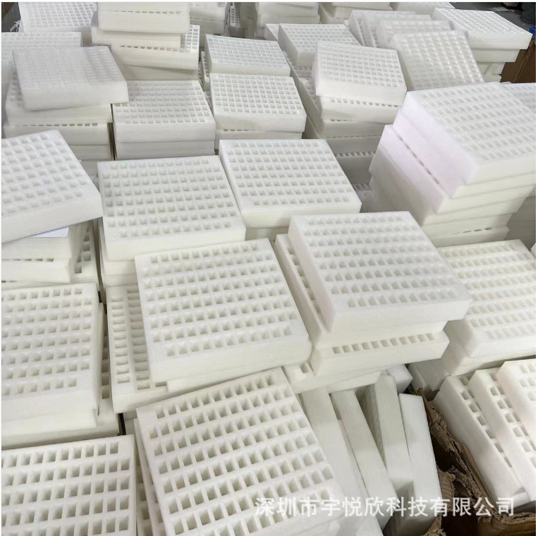 Small color stripe 100 hole pearl cotton tray foam insert plate EPE turnover plate can be produced according to your requirements