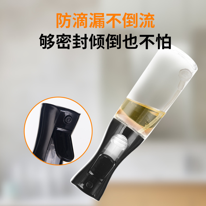 200ml Press Spray Bottle in Stock Kitchen Air Fryer Spray Bottle Oil Control Storage Atomized Plastic Spray Bottle