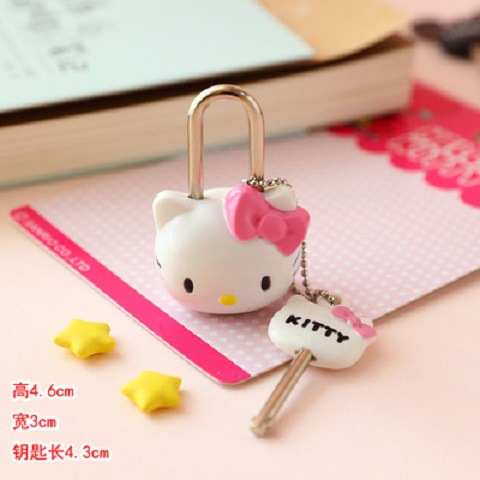 Cartoon Small Padlock Suitcase Dormitory Cabinet Diary School Bag Lock Cute Doll Creative Girl Heart Drawer Lock